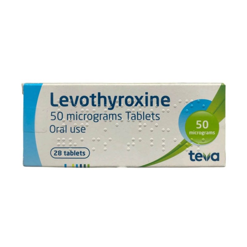T4 Levothyroxhine by Teva 50mcg x 28 tablets
