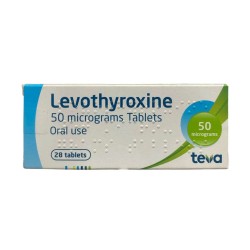 T4 Levothyroxhine by Teva 25mcg x 28 tablets